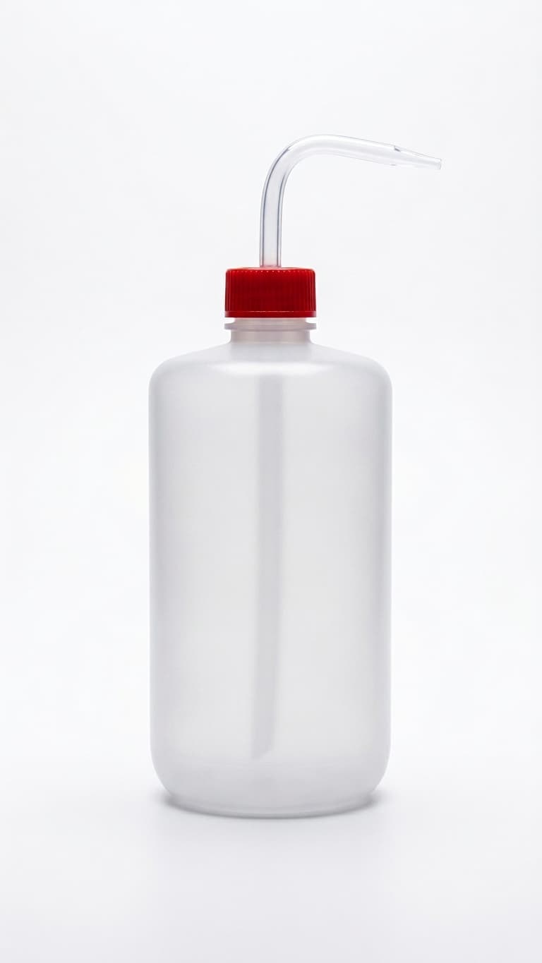 Squeeze wash bottle